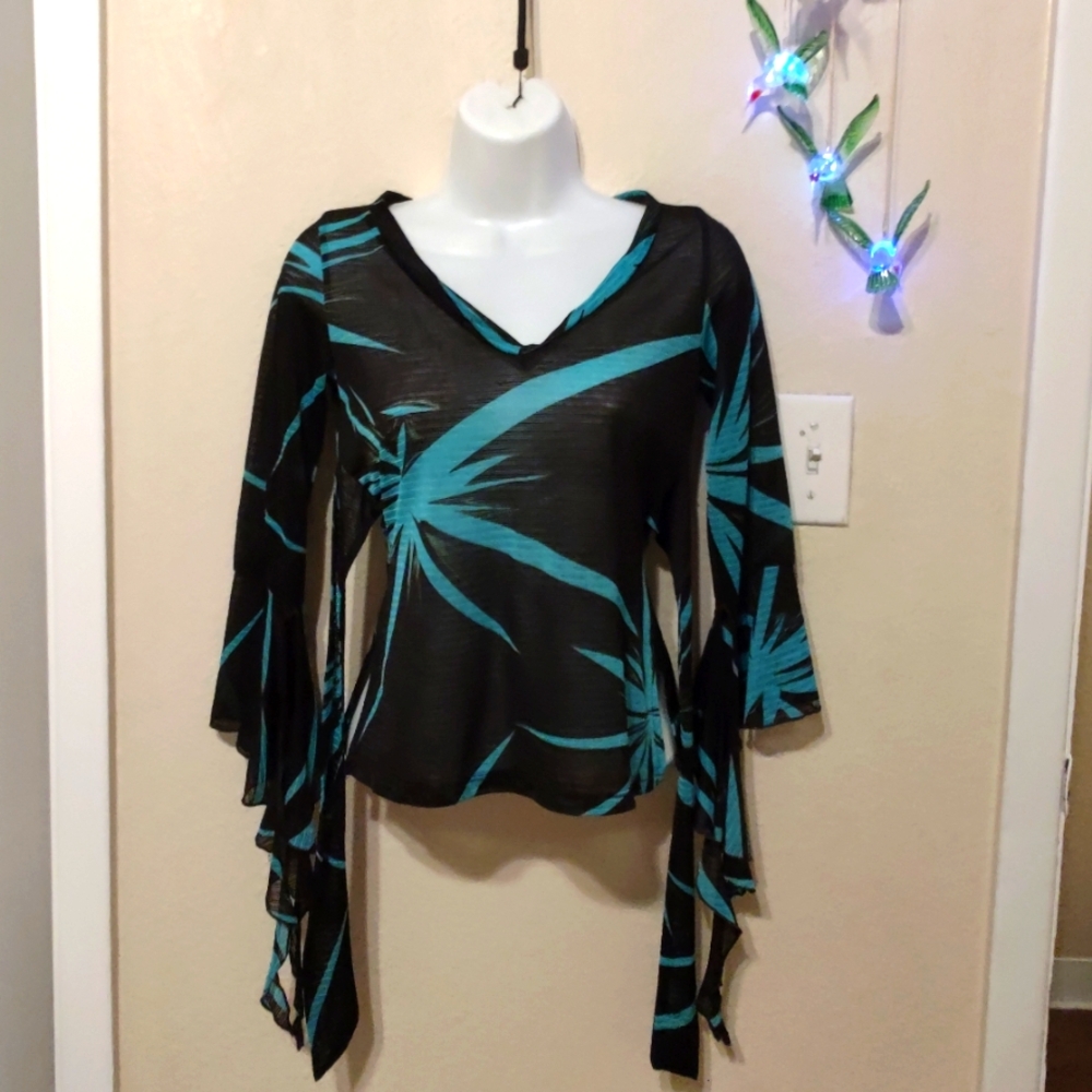 Black and Blue Women's Top